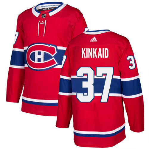 Adidas Montreal Canadiens 37 Keith Kinkaid Red Home Authentic Stitched Youth NHL Jersey